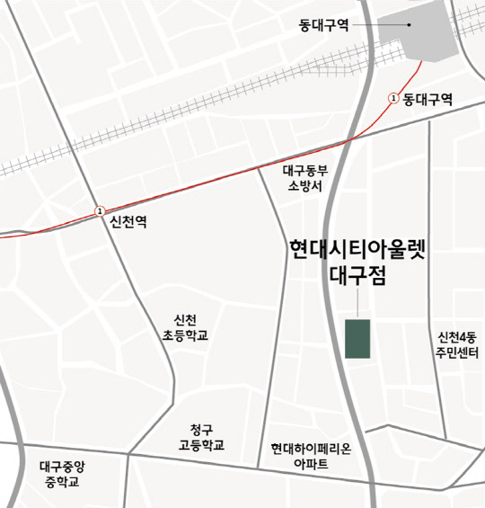 현대시티아울렛 대구점 약도 <현대백화점그룹 제공>